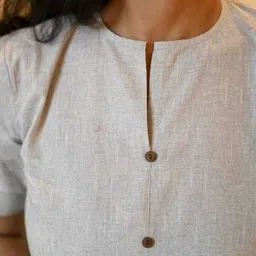 shoppinghub Women Printed Khadi Cotton A-line Kurta image 5