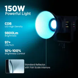 Hiffin COB-150P 150W RGB LED Video Light | 2800K–6800K | 11 FX | Remote 9800 lx Camera LED Light image 2