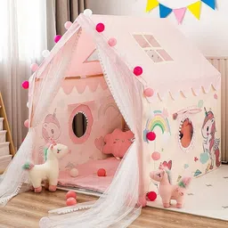 santguru Jumbo Size Light Weight Kids Play Tent House for 3-13 Year Old Kids image 2