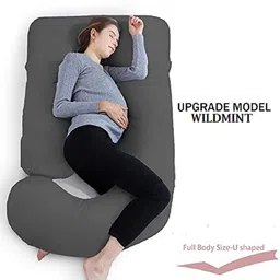 wild mint J SERIES Microfibre Solid Pregnancy Pillow Pack of 1-picture-24