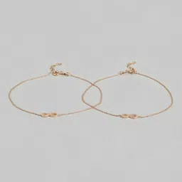 zavya Infinity CZ Silver Anklet | With Certificate of Authenticity Sterling Silver Anklet image 3