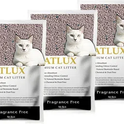 catlux Premium Bentonite Cat Litter - 12kg (Pack of 3) | Unscented | Super Absorbent Pet Litter Tray Refill-picture-24