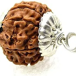 kuttumb gems & jewels Original 9 Mukhi Nepali Rudraksha Nine Face Rudraksh Wood Pendant image 1