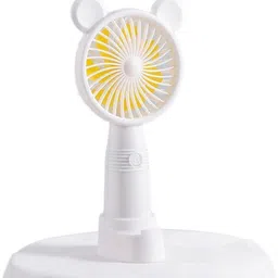 ROYALGUDGET M3 (PORTABLE RECHARGEABLE USB FAN) 3 Speed Mode High Speed with 1200mAh Battery M3 Mobile Stand USB Fan image 2