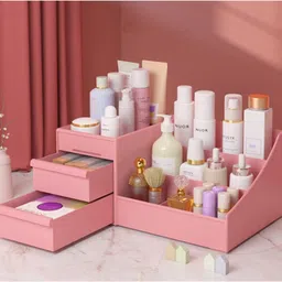 Desktop Cosmetic Box, Jewelry Holder for Bathroom Vanity and Dressing Room Lipstic, Brushes, Nail Polish, Jewelry, Makeup, Dressing table Vanity Box-image-114