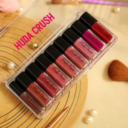Beauty Set of 10 Red & Nude Minis Liquid Matte Lipstick Set-image-89