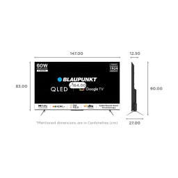 blaupunkt tv BLAUPUNKT 65QD7030 164 cm (65 inch) QLED 4K Ultra HD Google TV with Quantum Dot Technology (2022 model) image 2