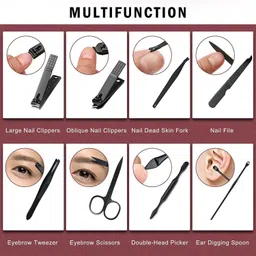 ardaki Manicure Kit Nail Cutter Ear Pick Eyebrow Scissors Nail Care Set Grooming Kits image 3