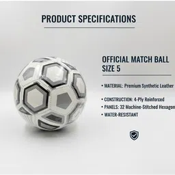 shree shyam enterprises Football | Rubberized Stitched Suitable for Hard Ground Without Grass Football - Size: 5 image 3