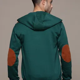 roadster Men Full Sleeve Color Block Hooded Sweatshirt image 5