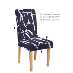 cortina Black Printed Polyester 15 x 19 Inch Stretchable Chair Cover image 5