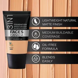 faces canada All Day Hydra Matte (Mini) Pack of 2 (18ml x 2)| 3 in 1 Moisturizer + SPF 30 + Foundation image 2