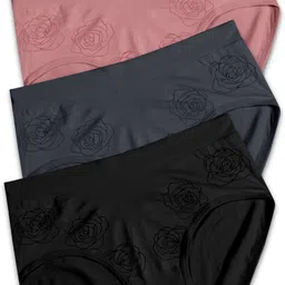 krivafab Pack of 3 Women Bikini Multicolor Panty image 1