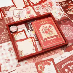 zoriada Rose Whisper Journal Supplies Kit Vintage Scrapbook Stickers of Art Journaling Theme, Scrapbook Kit image 1