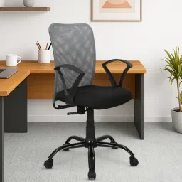 mintwud from pepperfry Arata Breathable Mesh Ergonomic Chair in Grey Colour-picture-13