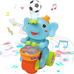 fun express Musical Walking Elephant Drummer Toy Flashing Light and Amazing Sound-picture-10