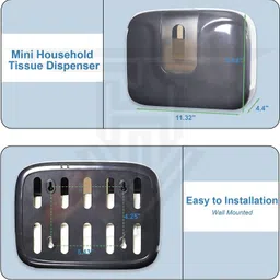 kr store M-Fold Multi-Fold Wall Mounted Tissue Paper Holder Dispenser Plastic Toilet Paper Holder image 2