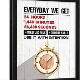 imgmc Chaka Chaundh - Time Quotes Frames - Time Quotes Wall Frames – Time Day Year Posters for Room - Time Photo Frame - (13.5 X 10.5 Inches) Paper Print image 1