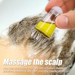 jiyaenterprises 1pc Hair Oil Applicator Comb Bottle For Scalp Oil,Scalp Massager For Hair Growth image 3