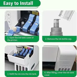 tequo 003 Refill Ink for L3110, L3150, L3116,L3152, L3156 Printer 3 Pieces Black + Tri Color Combo Pack Ink Toner image 2