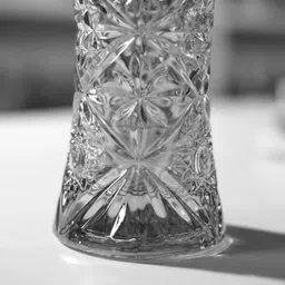 dulariya Crystal Clear Glass Flower Vases for Living Room, Transparent Crystal Centerpiece Flower Pot Glass Vase image 2