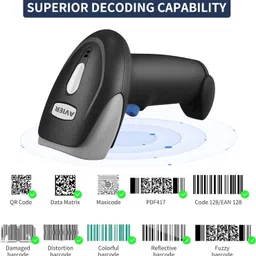 AVIER New Wireless Bluetooth Barcode Scanner,Best 3-in-1 Bluetooth & USB Wired & 2.4G Wireless Barcode Reader Scanner 2D 1D QR Code Automatic Fast Precise 2D Camera Barcode Scanner image 2