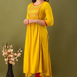 annu paridhan Embroidered Rayon Blend Stitched Anarkali Gown image 3