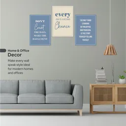 decoozy 12×18 Motivation Poster | Home Office Café Gym Bedroom Decor | Student Success Workout Art Pack of 3 Paper Print image 2