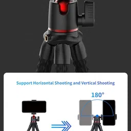 SURYAKUSH Tripod For Phone DSLR Camera Vlog Portable 2in1 Design Selfie Stick Tripod Monopod Kit, Tripod Kit, Tripod Ball Head image 4