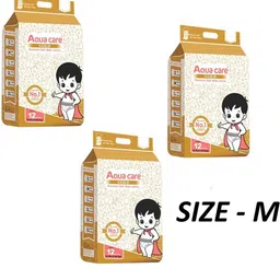 aqua care Baby Diaper Double Layer Leakage Protection|Cotton Soft High Absorb Technology - M-picture-33