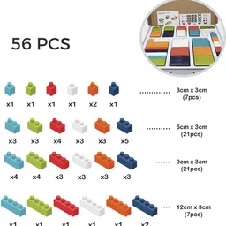 sirius toys Soft Building Blocks - 56 Pieces image 3