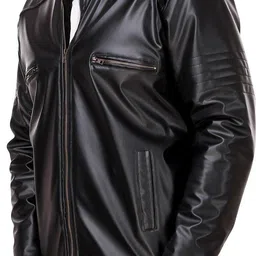 kritika world Men Solid, Colorblock Leather Jacket image 2