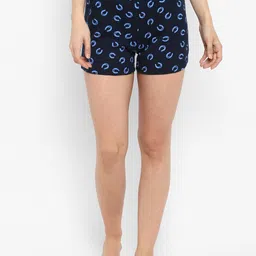 curare Printed Women Dark Blue Night Shorts-picture-28
