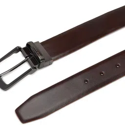 louis philippe Men Tan Genuine Leather Belt image 2