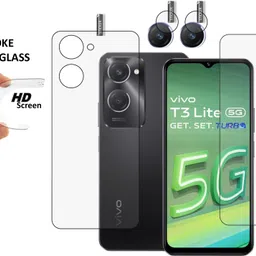 GARUDA GLASS Front and Back Tempered Glass for VIVO T3 Lite 5G with camera lens protector image 2