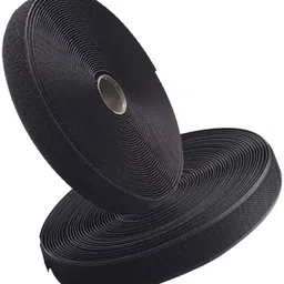 lucknow crafts Hook & Loop Tape Roll Strips with non adhesive| (2M*25mm Hook & Loop Tape, Black Color) Sew-on Velcro-picture-20