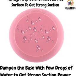 zozobaa Silicone Baby Feeding Set -Bib, Spoon, Suction Base Plate, Suction Base Bowl- 100 % Food Grade Silicone image 4