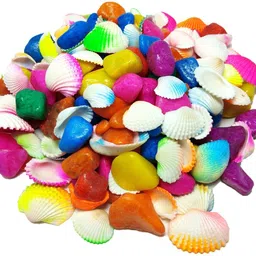 ds creations Multi color stone, pebble, gravels with Colored Sea shells Gravel Unplanted Substrate-picture-20