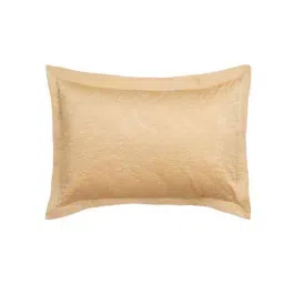 Gold Solid 400 TC Cotton Polyester 2 Pillow Sham Set-image-75