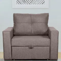 casacraft from pepperfry Eden Fabric Sofa Cum Bed in Sandy Brown Colour-picture-38