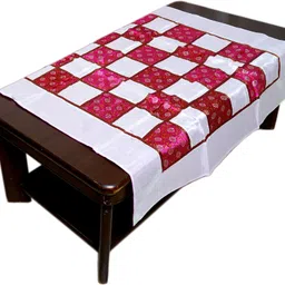 vilohita Velvet 4 Seater Checkered Table Cover-picture-19