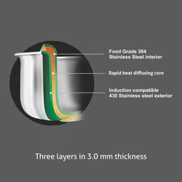 alda Triply Stainless Steel Pressure Cooker (Gas & Induction) 1.5 L Pressure Cooker image 4