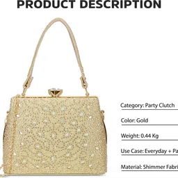 lavie signature Party Gold Clutch image 4