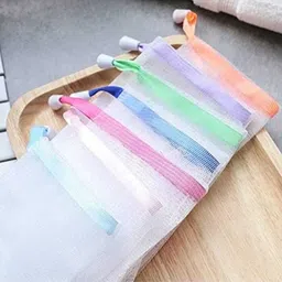 6 PCS Exfoliating Mesh Soap Saver Pouch Bag Sack-image-61