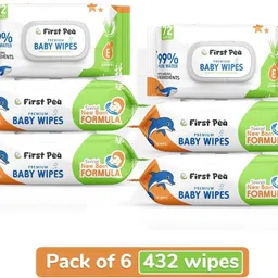 firstpea Paraben Free wipes for baby with Aloe Vera, 72 wipes/pack with Lid image 5