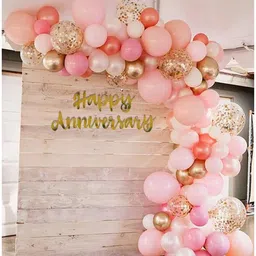 zyric Solid Happy Anniversary Decoration Kits With Rose Gold Balloons Balloon-picture-12