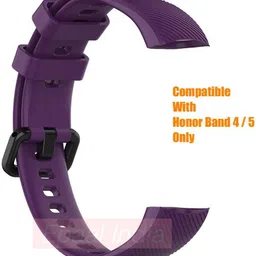 Epaal Silicone Strap for Honor Band 5 & Honor Band 4 (Purple & Black) Smart Watch Strap image 4