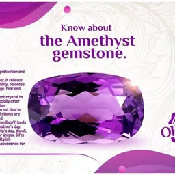 gemzonite Amethyst Ring 100 % original And lab certified amethyst stone Brass Amethyst Silver Plated Ring image 3