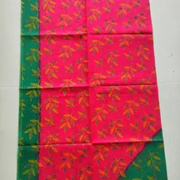 shree sadu mata saree center Pure Cotton Solid Pink Women Dupatta image 2
