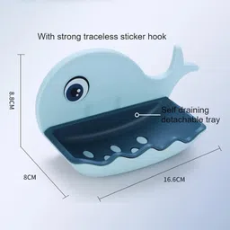 sjk Fish Shape Cute Adhesive Waterproof Wall Mounted Soap Dish(PACK OF 4) 1.241-picture-34
